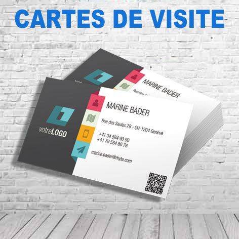 500 Cartes de visite 8.5 x 5.5 cm 400g Mat Coins arrondis Quadri R°-V° Sans BAT