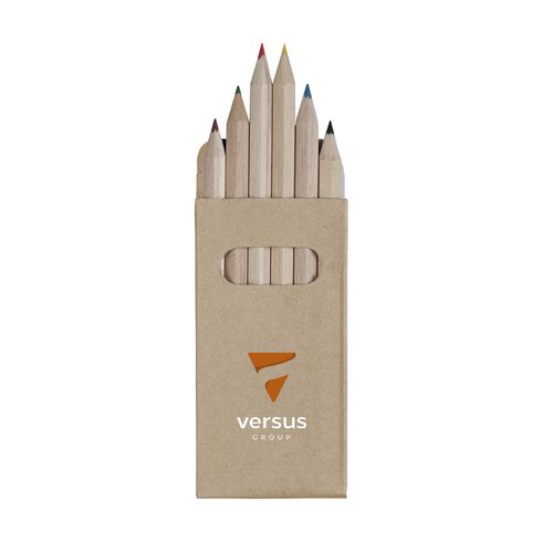 Boite de six petits crayons de couleurs