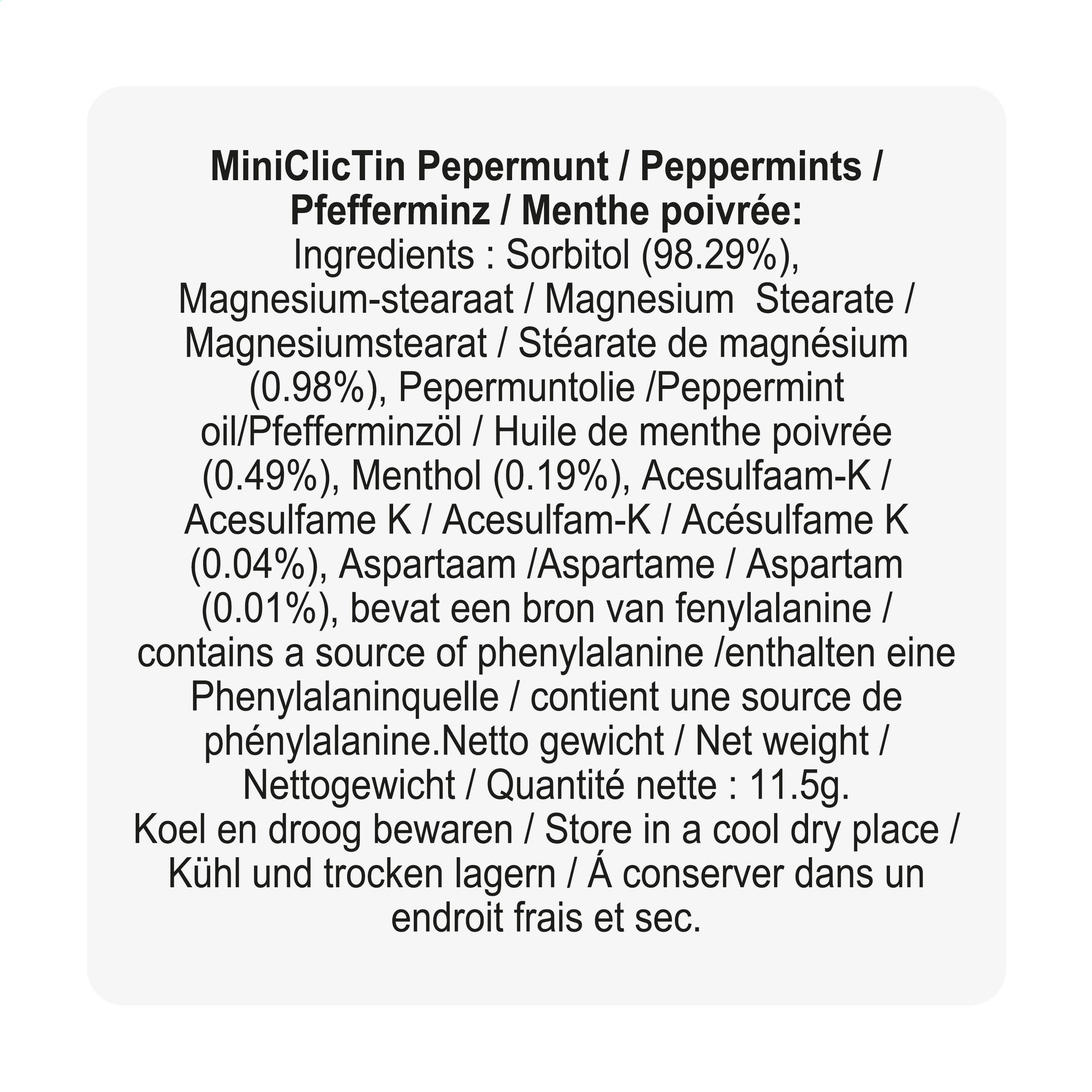 Mini ClicTin pastilles à la menthe